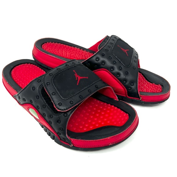 jordan red sandals